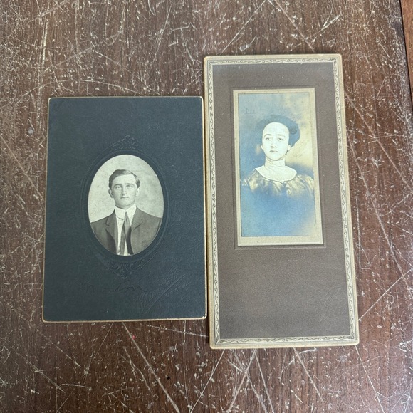 American Vintage Other - (2) Antique cabinet card Studio Photographs Wilder Studio Marion IL‎ Sherertz